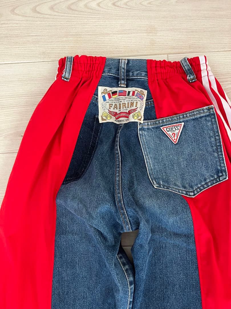 リメイク　古着　adidas GUESS bonnieux リメイクパンツ