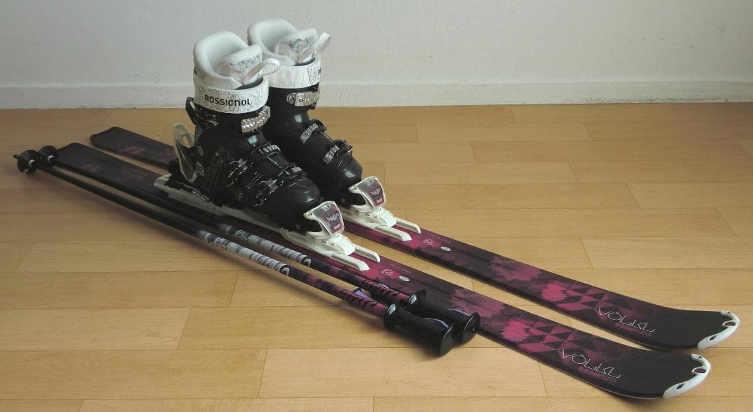 ■■送料無料■VOLKL■女性用スキー3点セット■147■メンテ付■■