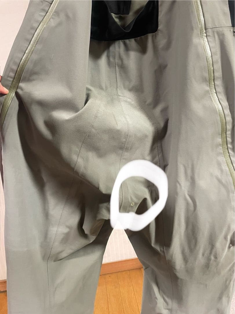 unfudge　PEEP BIB PANTS ビブパン　XL オリーブグリーン