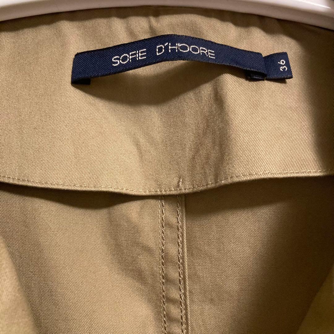 ソフィードールsofie d'hooreコットンステンカラーコートトレンチコート