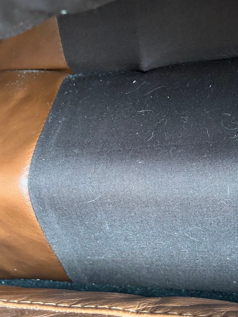 ブラウンレザー3人掛けソファ