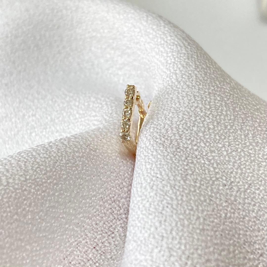 cui-cui LIEN ダイヤモンド ピアス K10YG｜取り外し可｜モダン