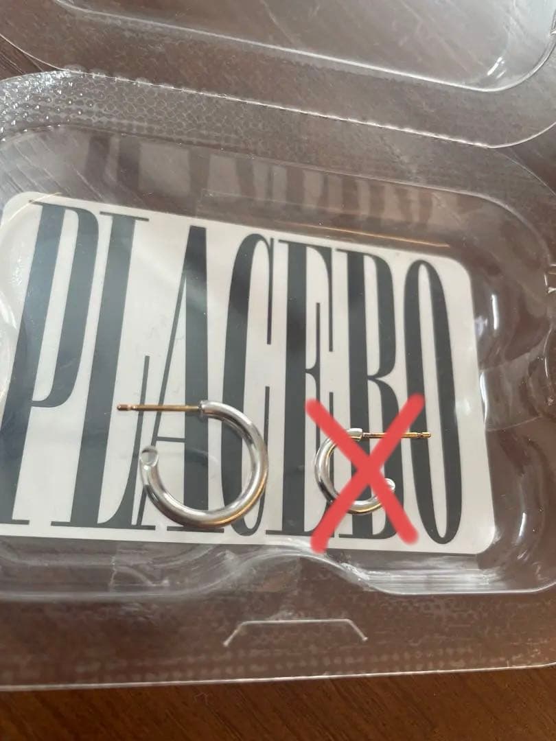 PLACEBO CAREERING フープピアス シルバー