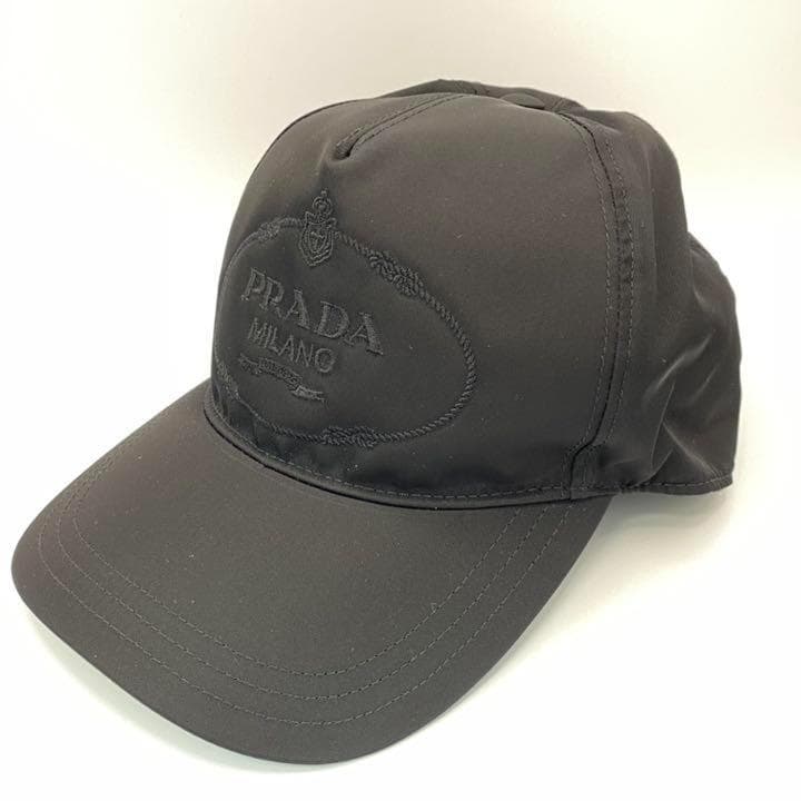 PRADA（プラダ） ナイロンキャップ 帽子 ブラック Sサイズ