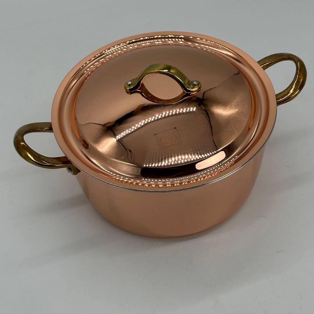 新品未使用 両手鍋 銅 18cm プレイクッキング ソースポット PL-1706