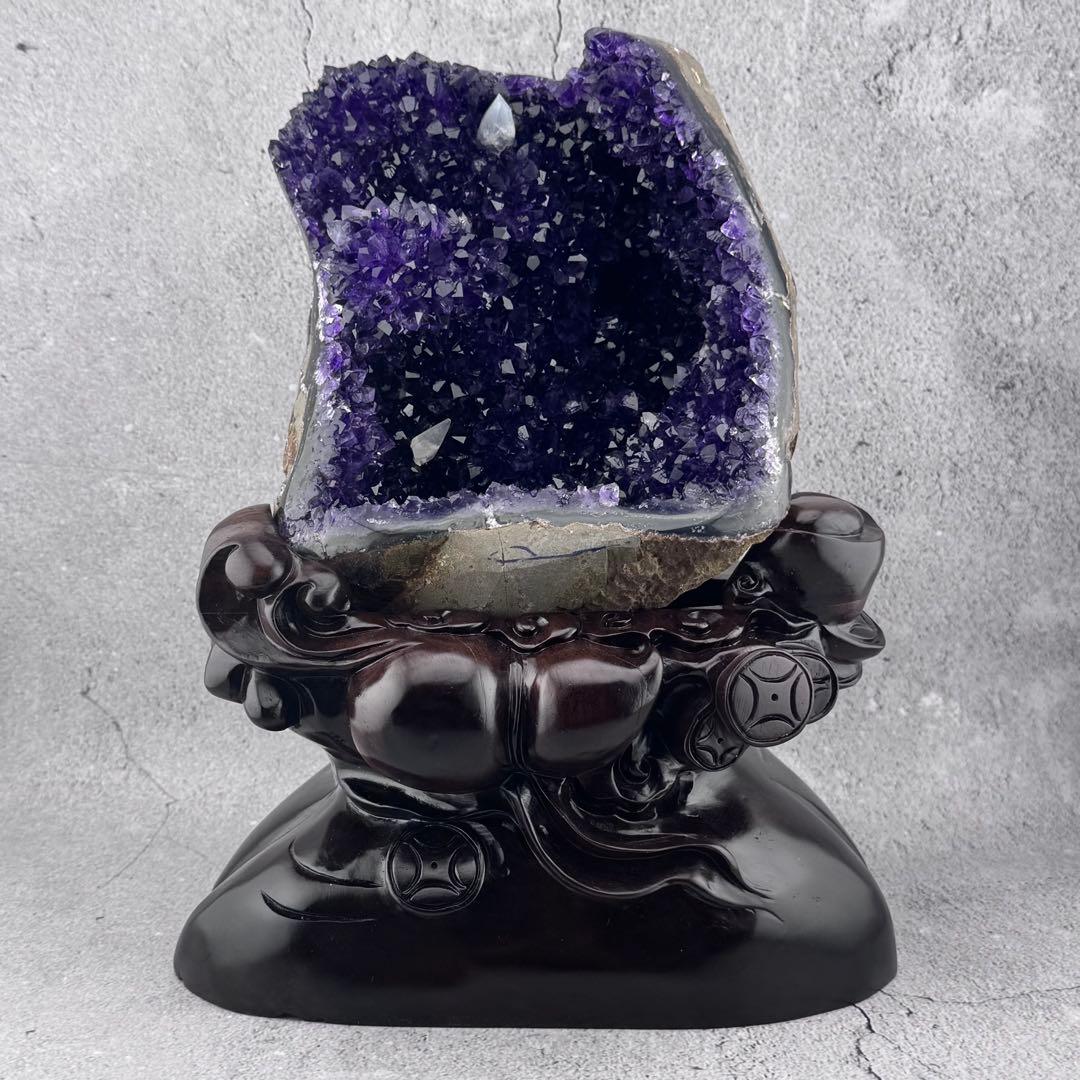 G-133アメジストクラスター ドーム 原石 天然石 パワーストーン　カルサイト