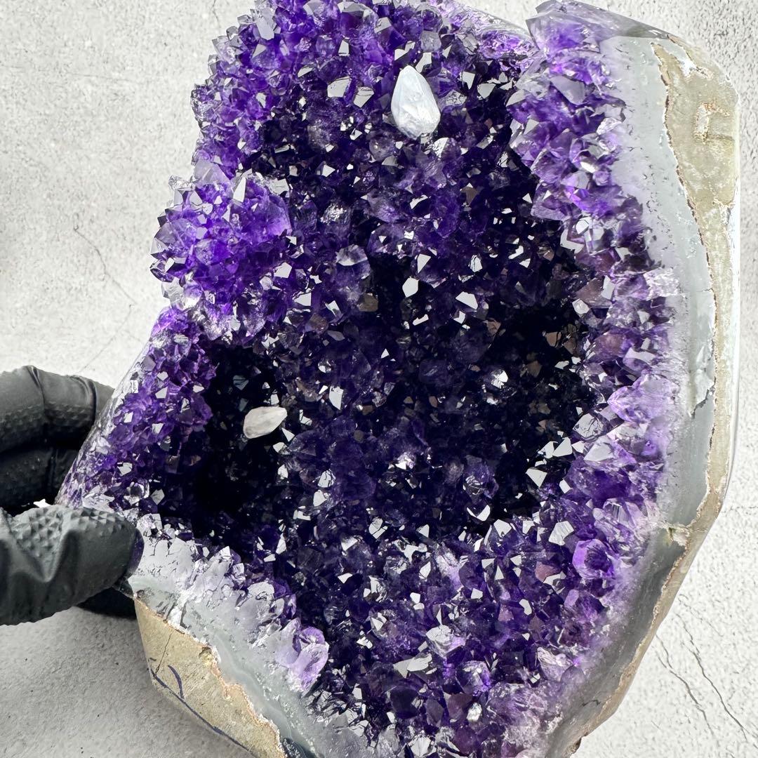 G-133アメジストクラスター ドーム 原石 天然石 パワーストーン　カルサイト