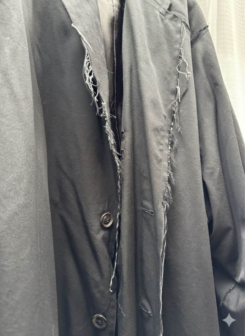 【ヨウジヤマモト】B yohji yamamoto 断ち切り ロングコート