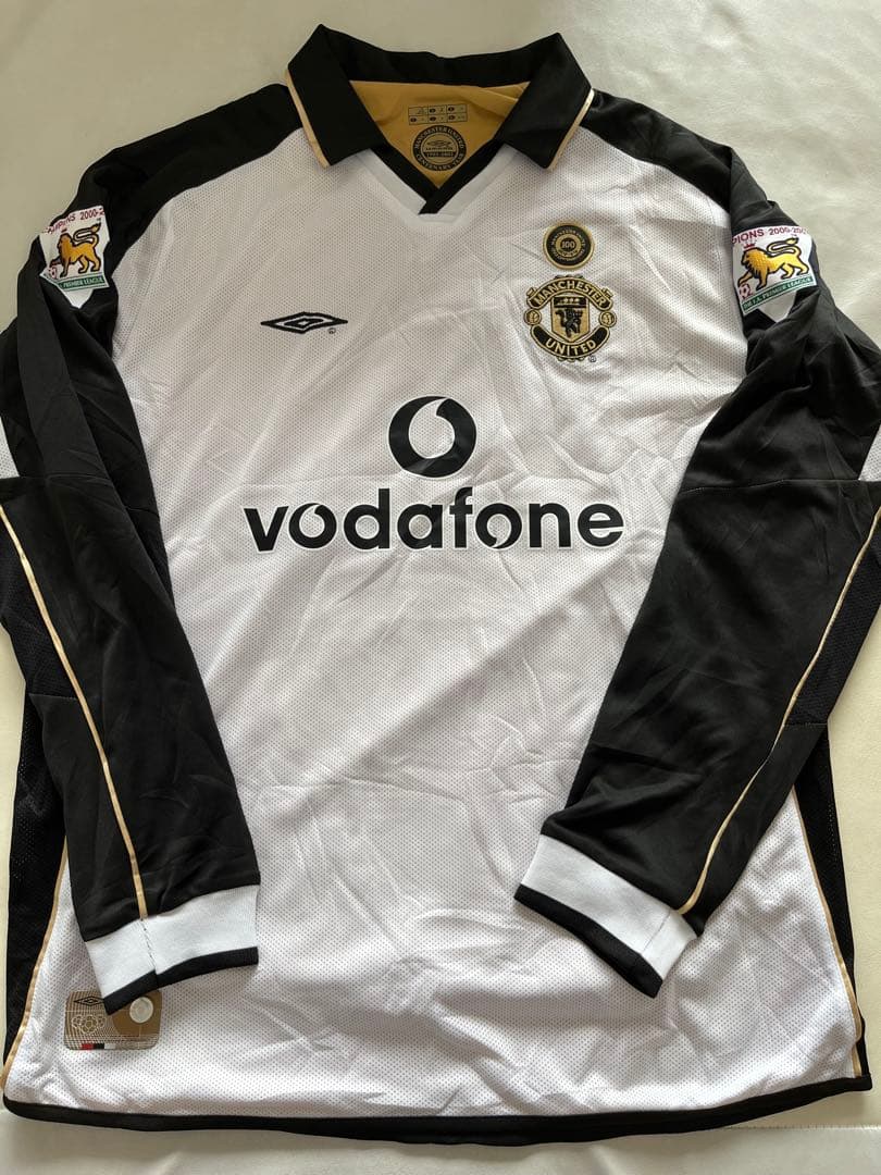 02-03マンチェスターU100周年ベッカムリバーシブルユニフォーム 長袖