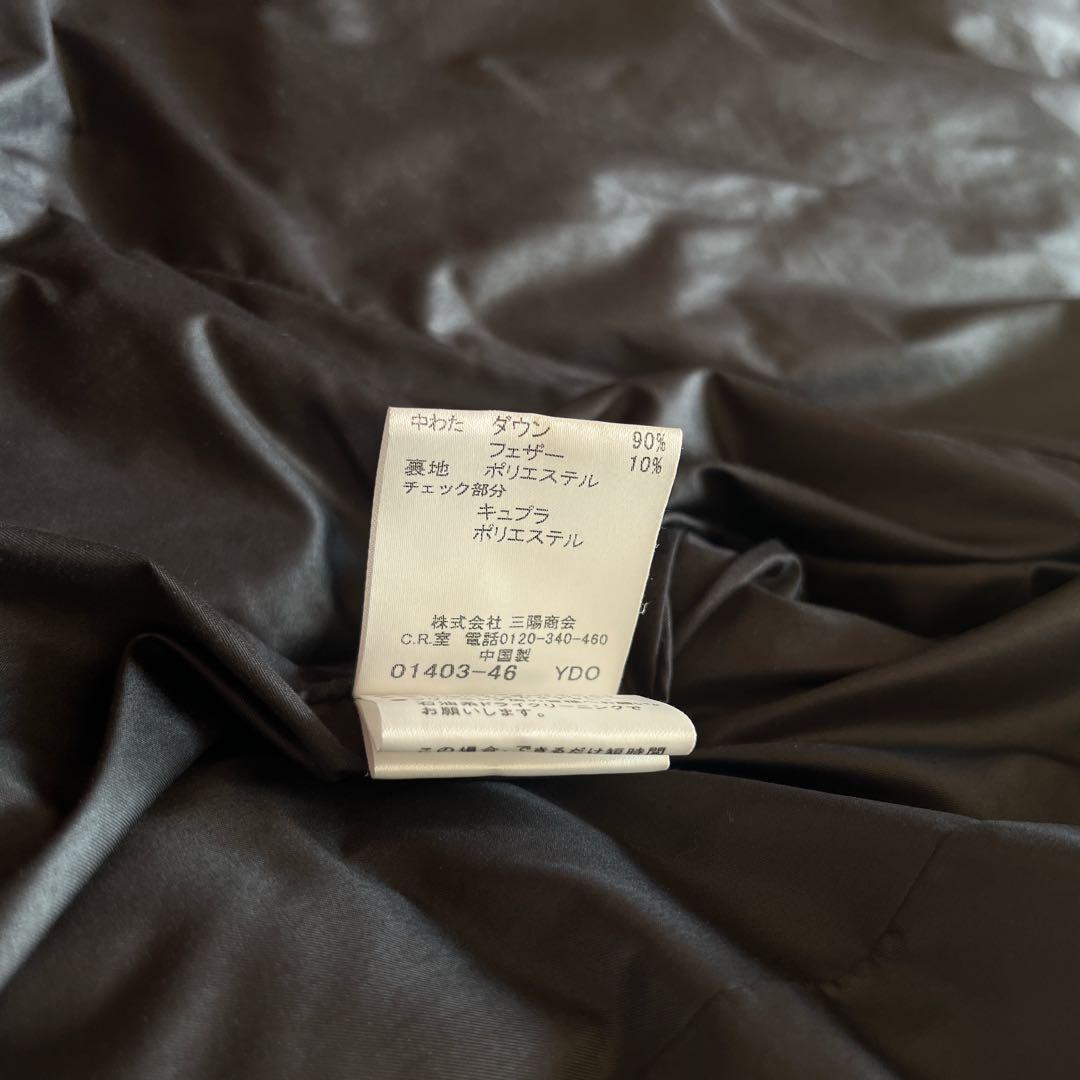 美品　大きいサイズ　バーバリー　ダウンジャケット　ノバチェック　黒