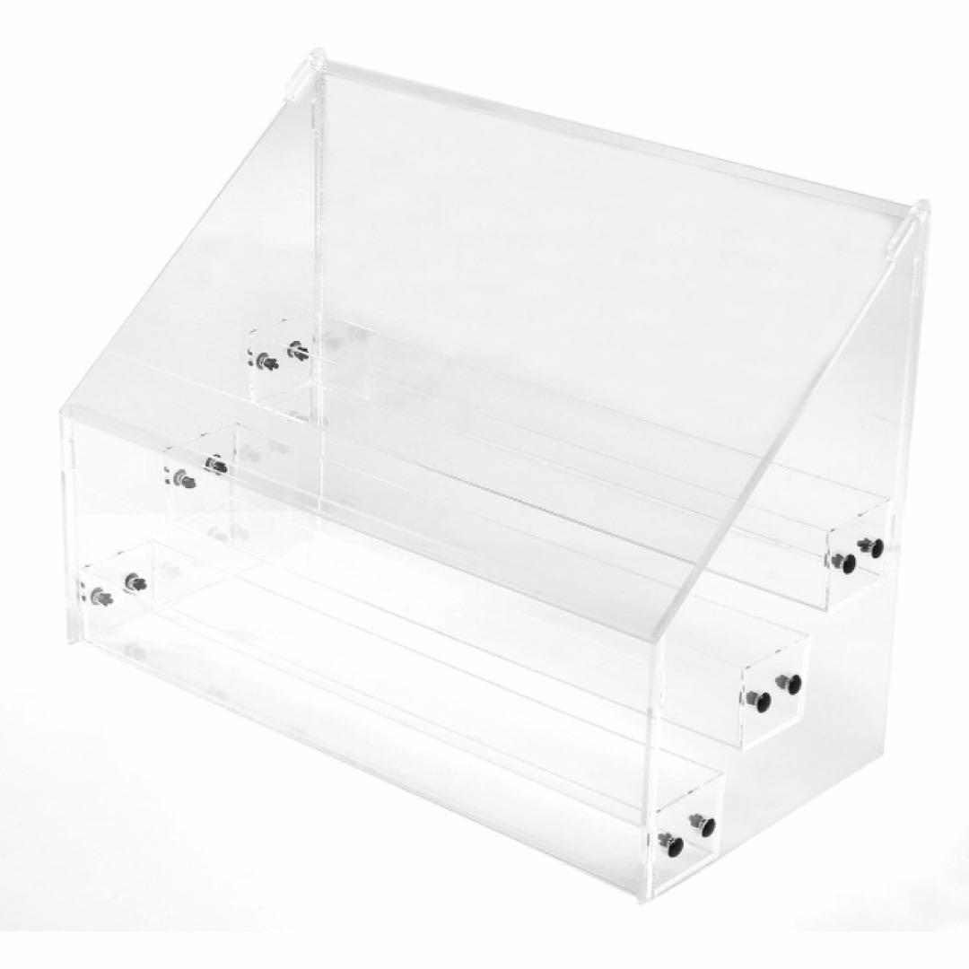 アクリル ディスプレイケースフィギュアケース 31x16x23cm三段ステージ