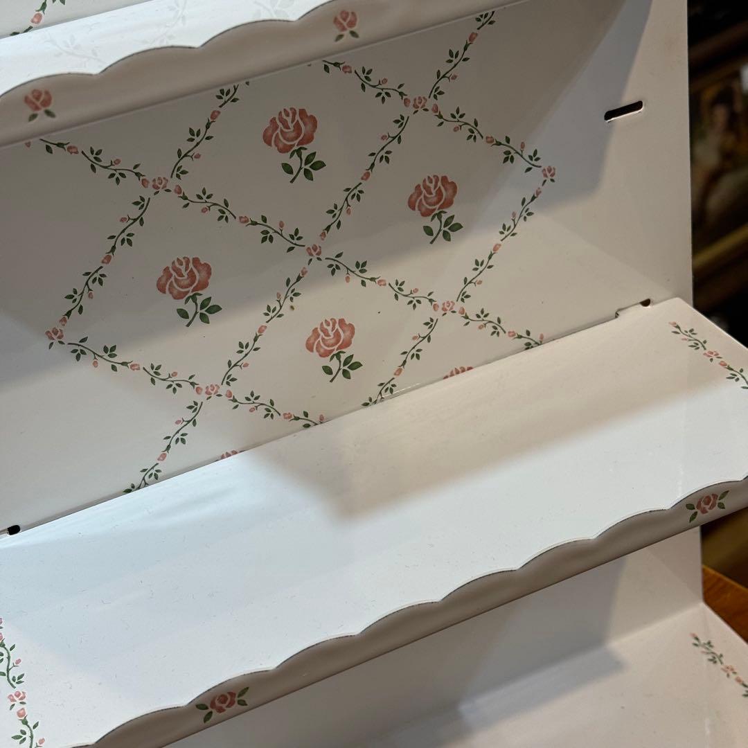 247＊■ホーロー　レードルラック　シェルフ　ホワイト　50×30　3段