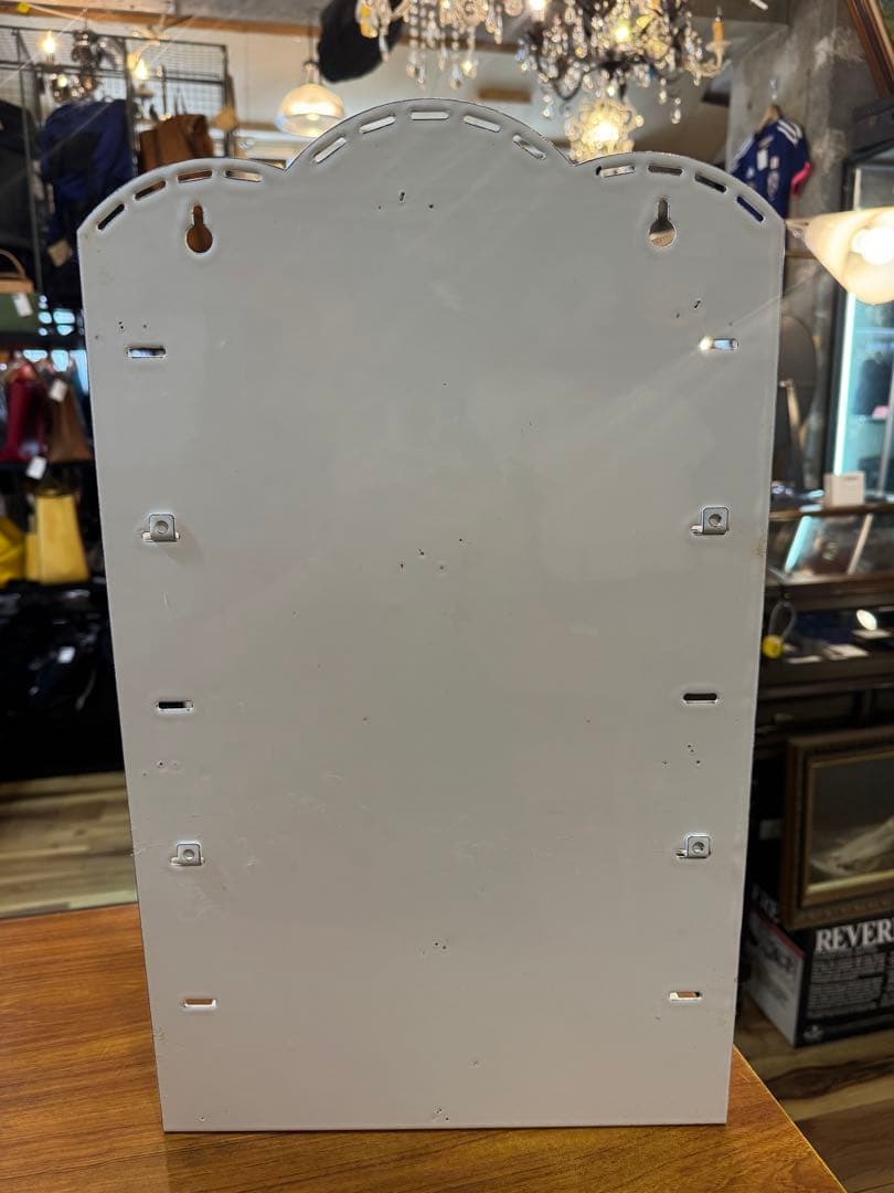 247＊■ホーロー　レードルラック　シェルフ　ホワイト　50×30　3段