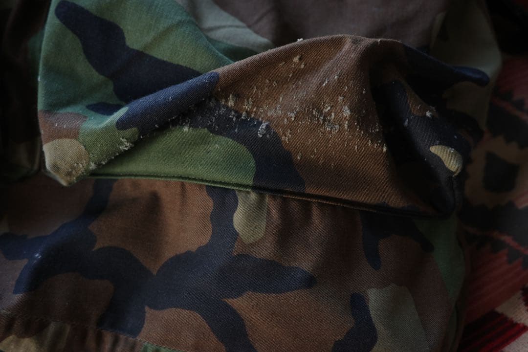 実物 USED 米軍 HGU-56/P ヘルメットバッグ ウッドランドカモ