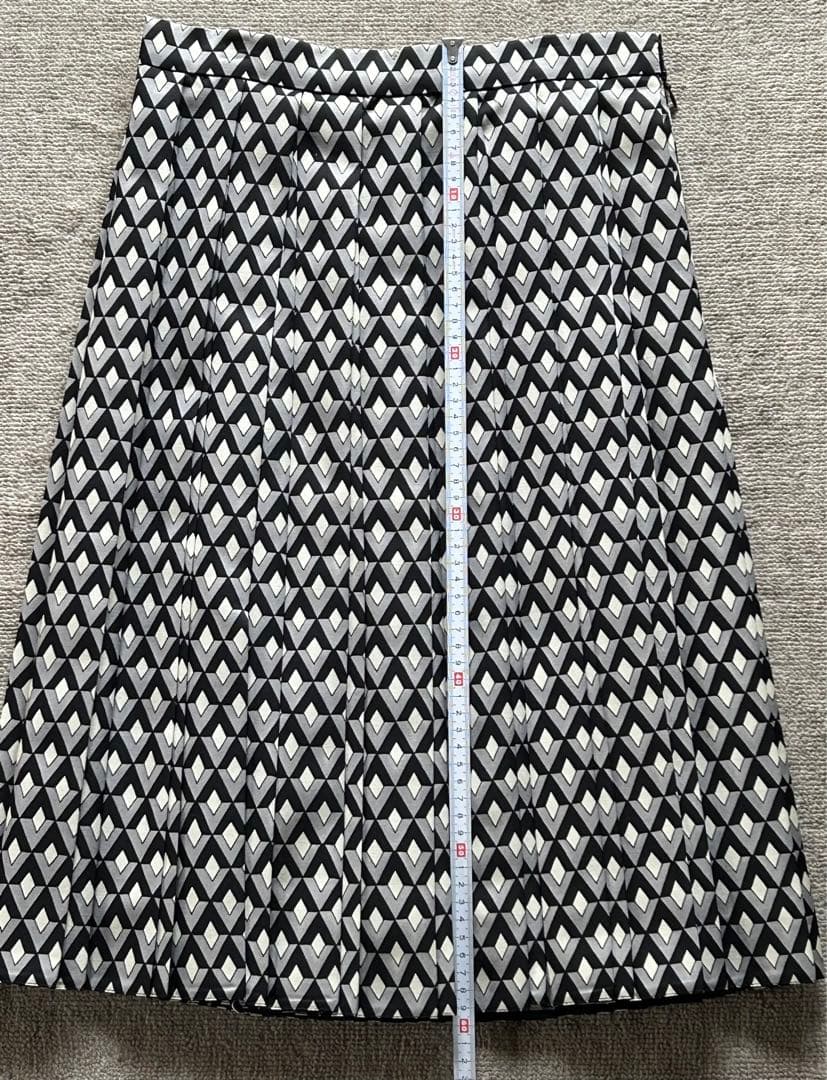 美品　PRADAプラダ　プリーツスカート　グレー　38 シルク混