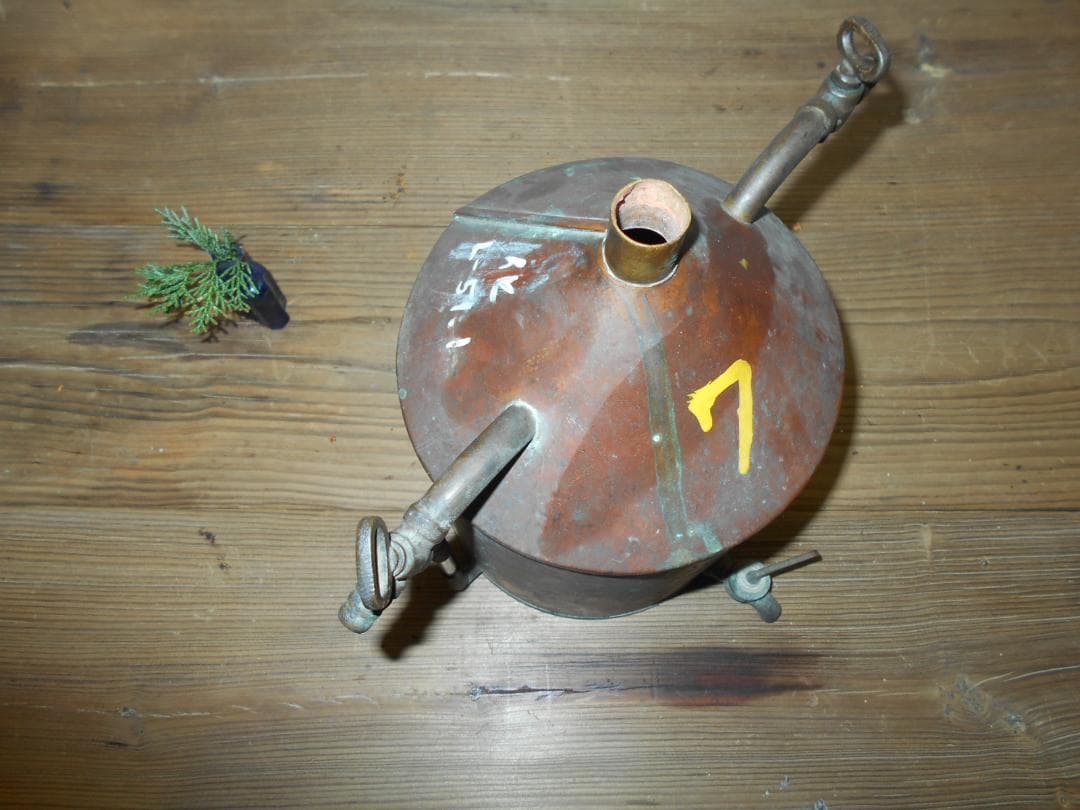 ■蒸留器　珈琲/焙煎/銅製/エスプレッソ/純水/実験/コーヒー/化学