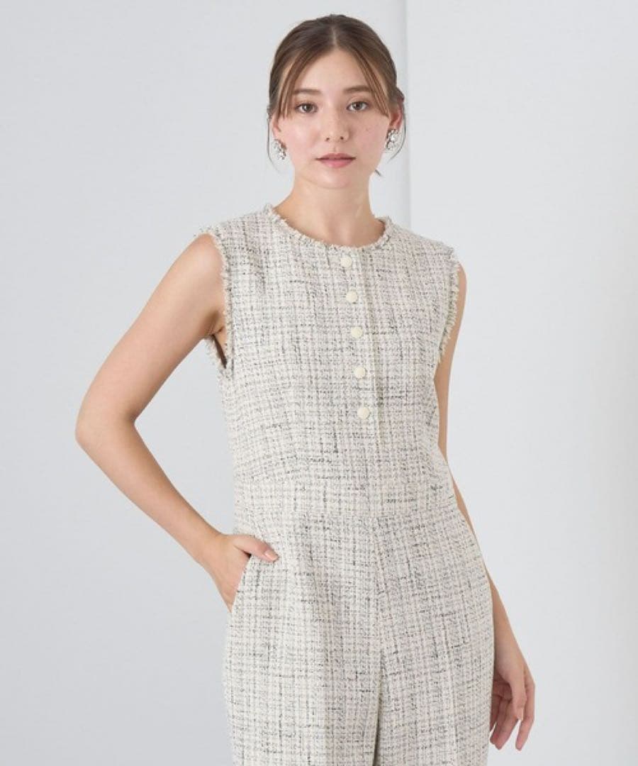 ANAYI オールインワントライスピンツィードオールインワン※ きき