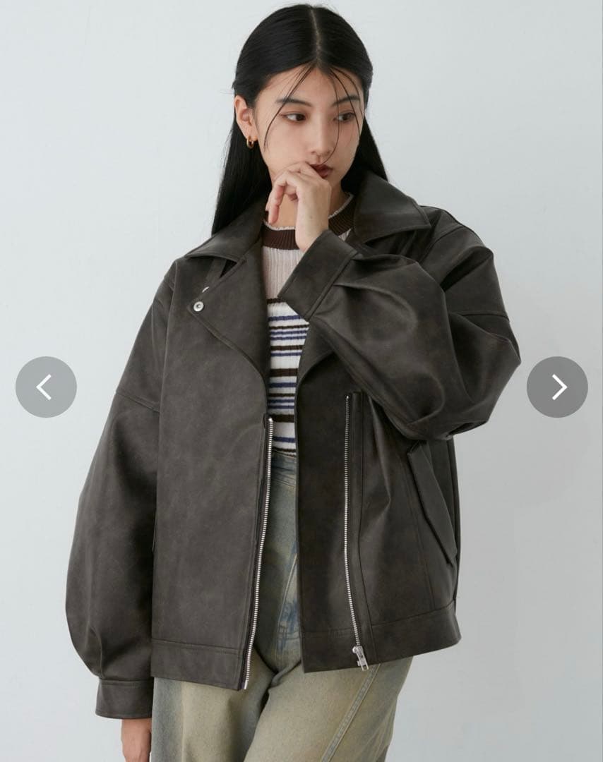 murua フェイクレザージャケット