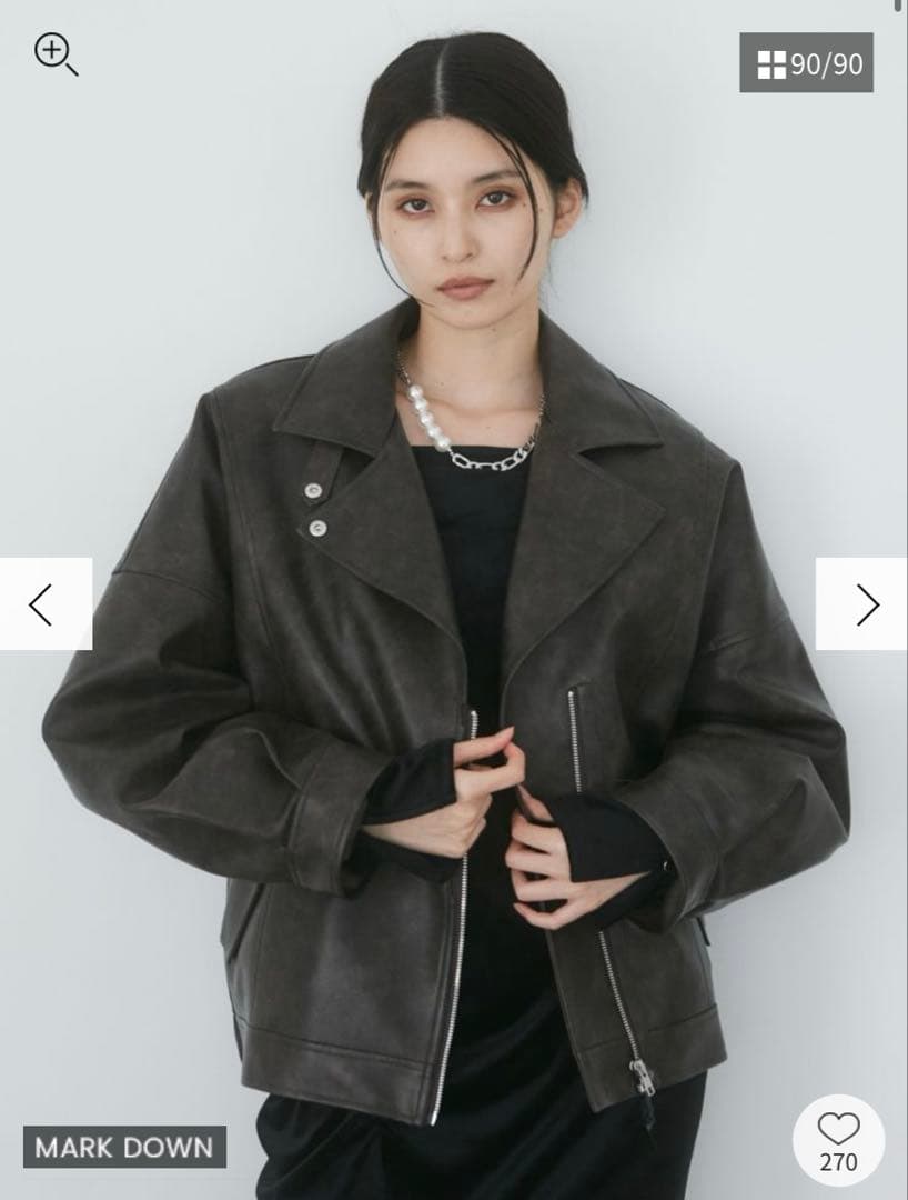 murua フェイクレザージャケット