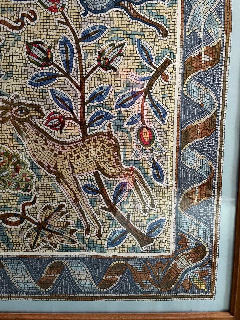 HERMES スカーフ　額装　カレ90 ペイヴメント　ヴィンテージ　アート