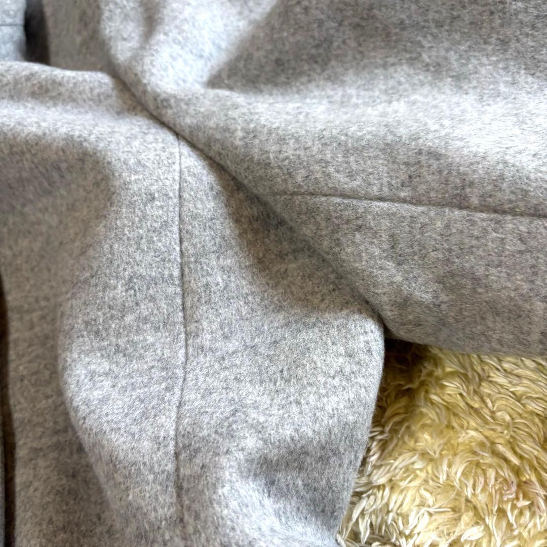 美品　23区　ウールアンゴラフーデッド ロングコート　48 大きいサイズ