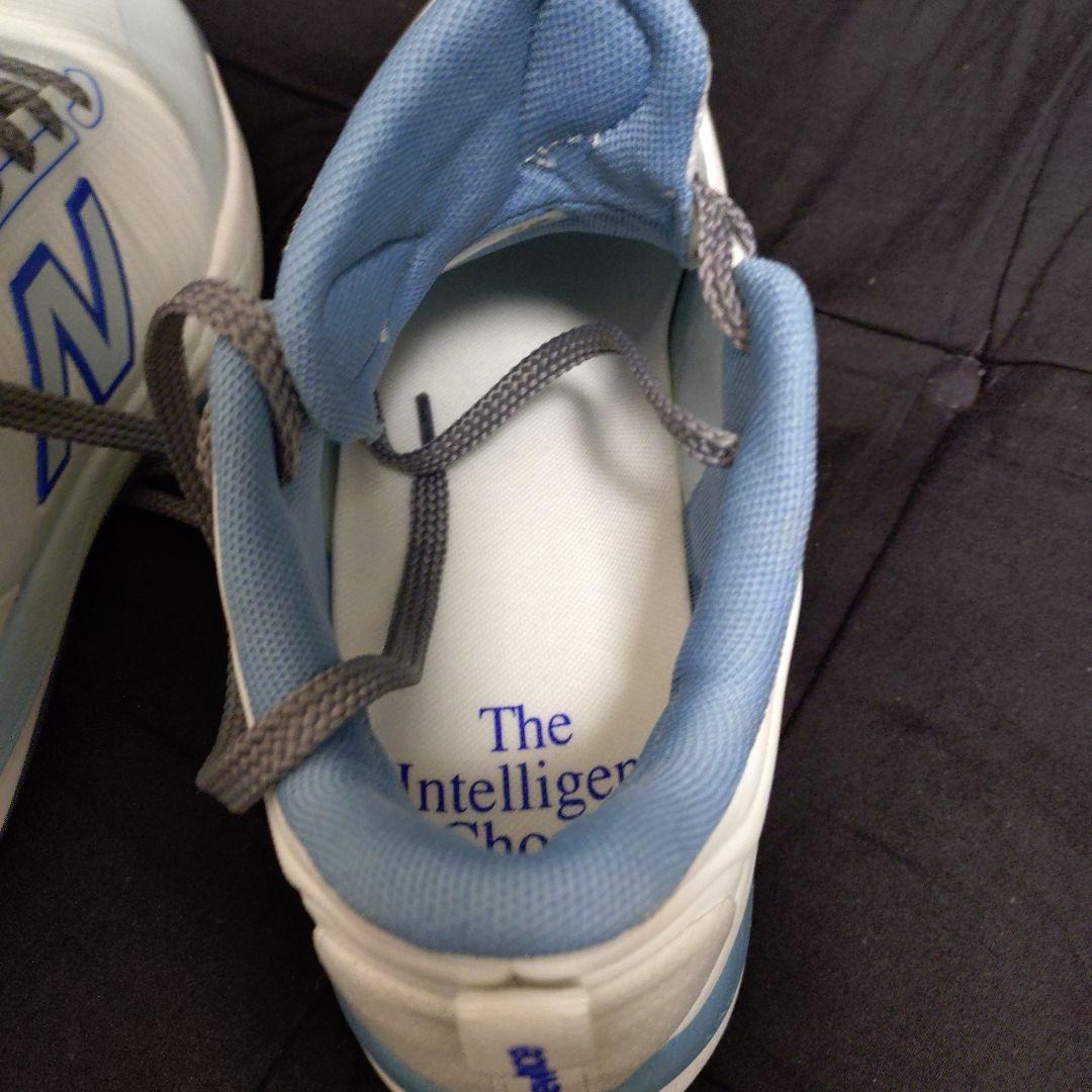 【27cm】New Balance バレーボールシューズ ※箱無し、グレーの紐付