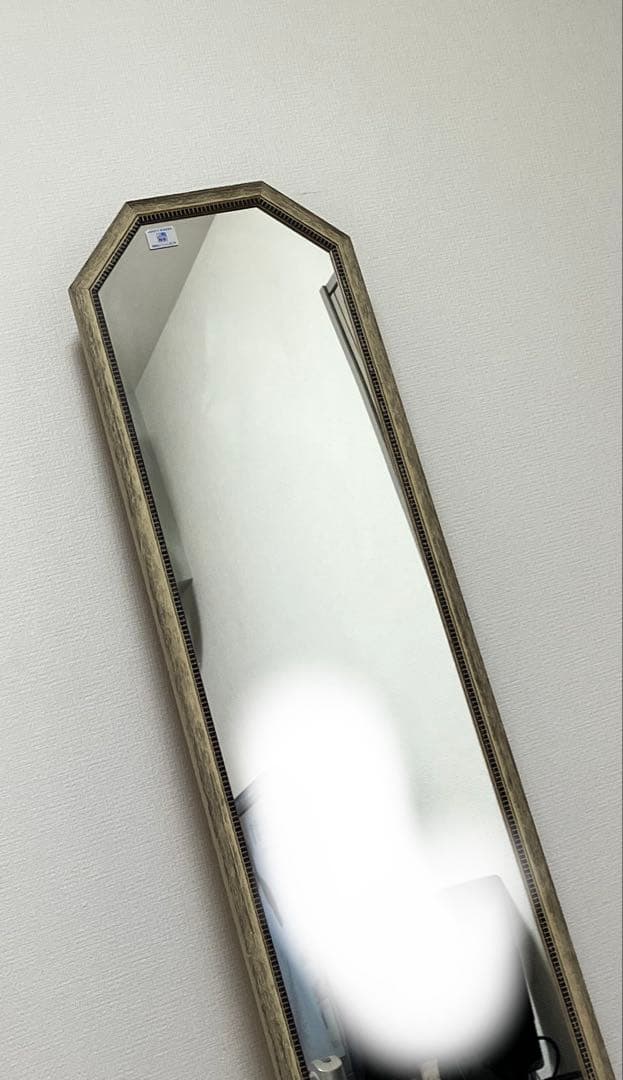 姿見　かがみ　木製フレーム 安全ミラー　アンティーク