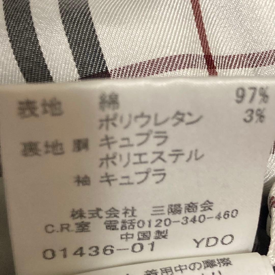 BURBERRY 美品【銀ボタン】ダブル トレンチ コート 黒 ブラック