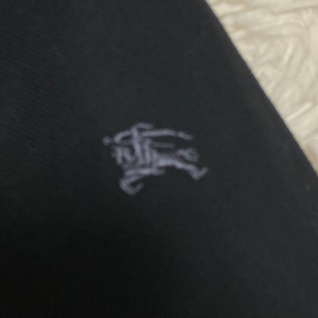 BURBERRY 美品【銀ボタン】ダブル トレンチ コート 黒 ブラック