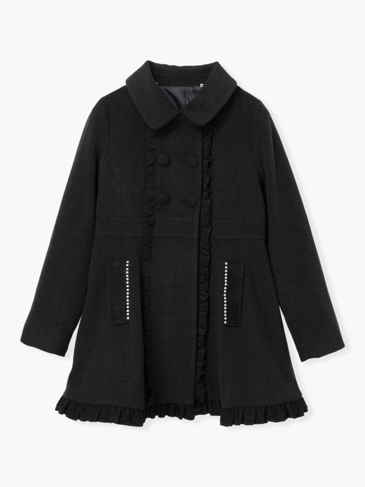 [NOEMIE]新品ゴシックフリルレースアップケープコート