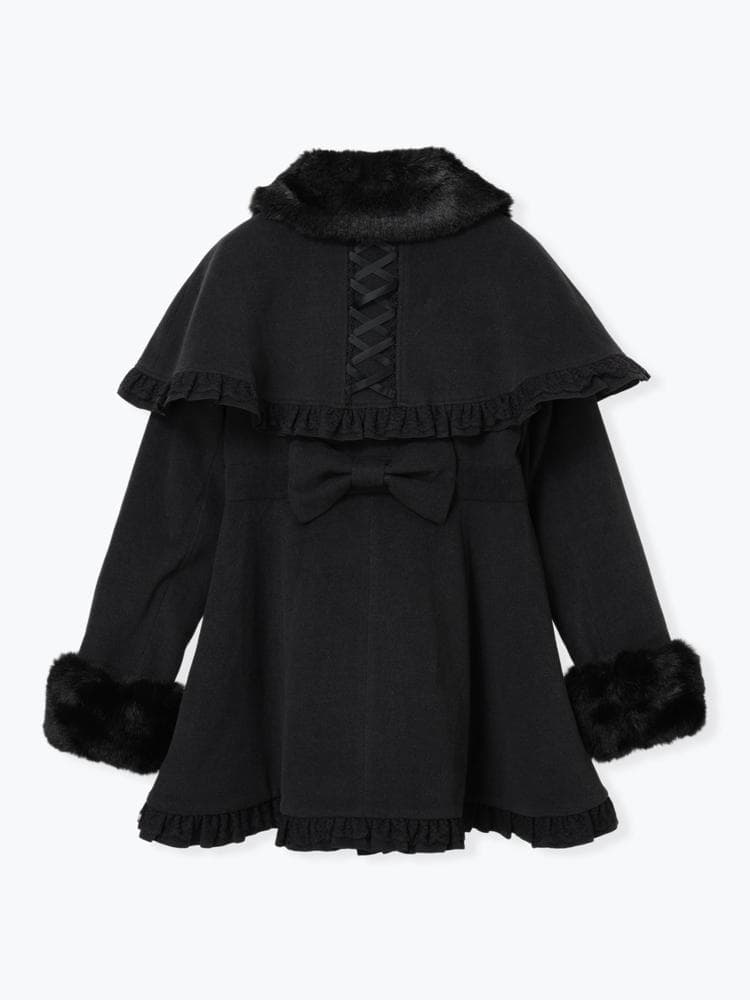 [NOEMIE]新品ゴシックフリルレースアップケープコート