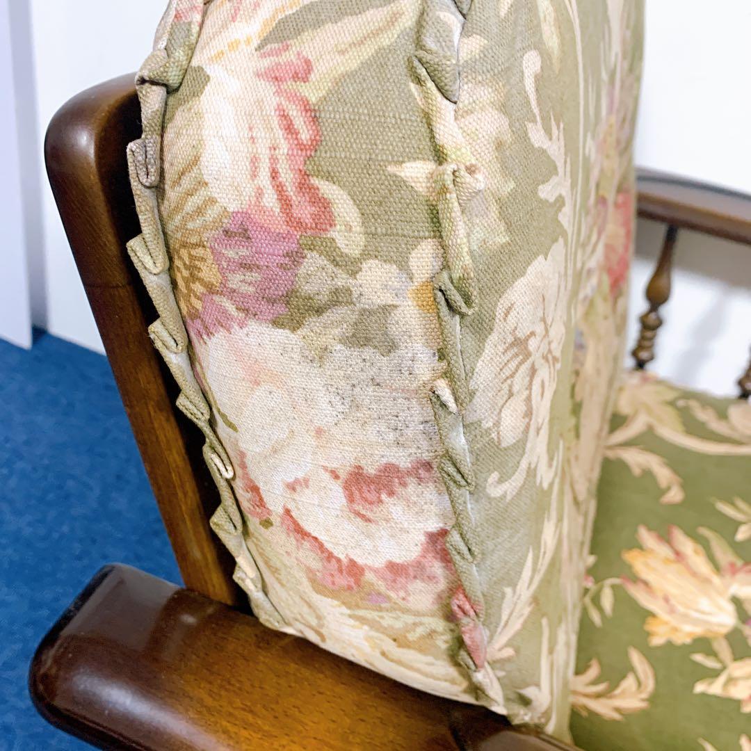 【稀少】karimoku カリモク アームチェア コロニアル フリージアグリーン