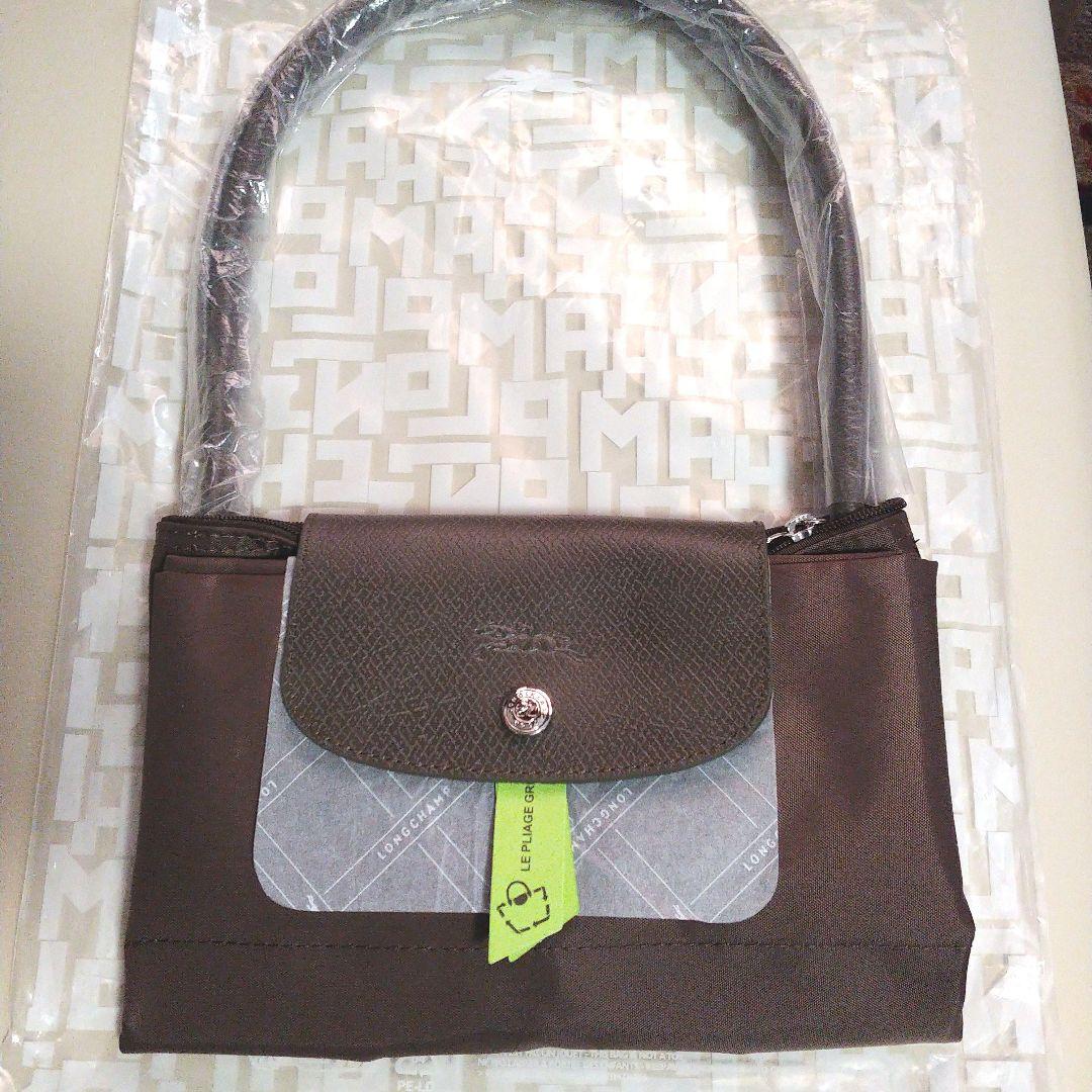残①LONGCHAMP プリアージュ®️グリーン トートバッグ L テラ 813