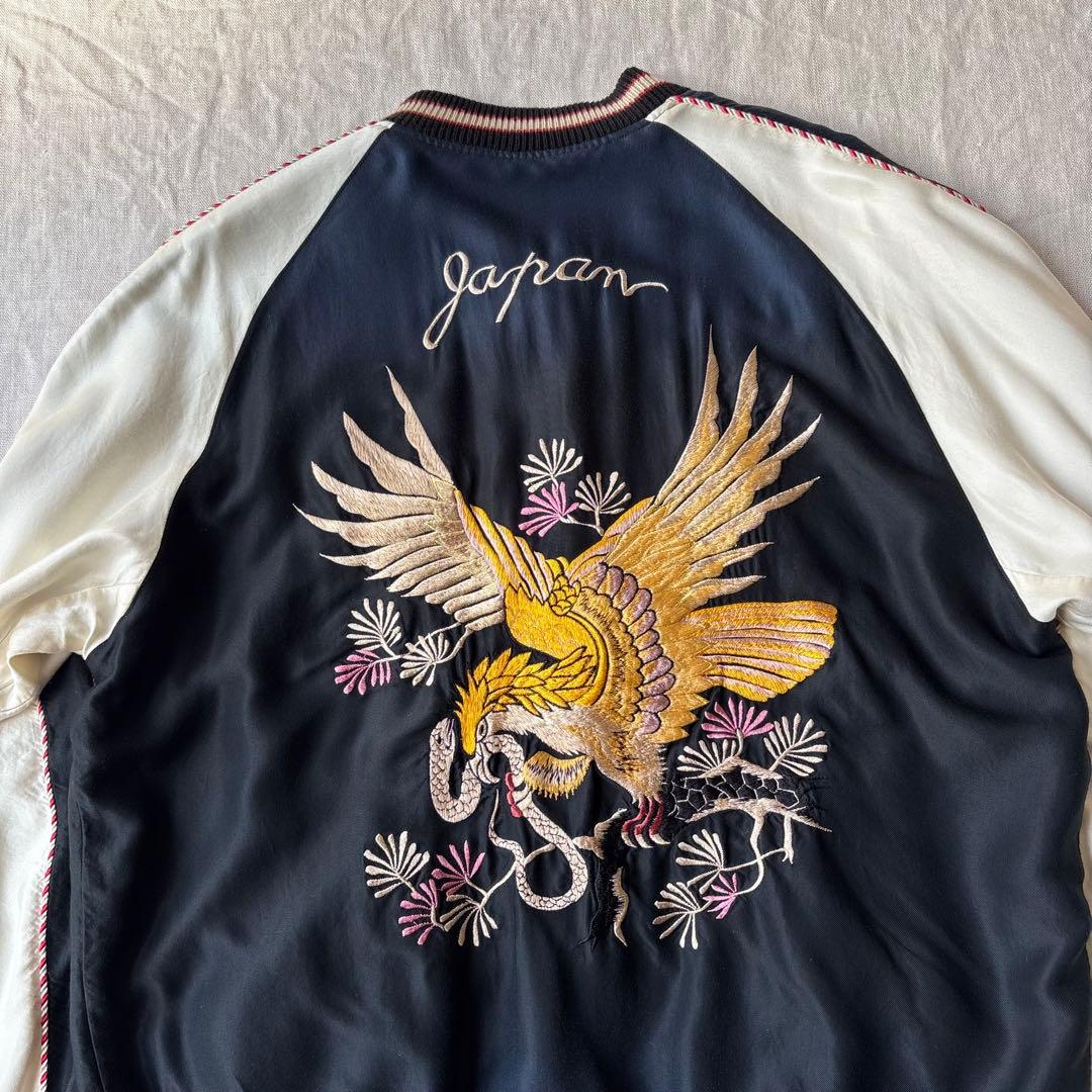 美品 テーラー東洋 EAGLE×JAPAN MAP スカジャン TT14896