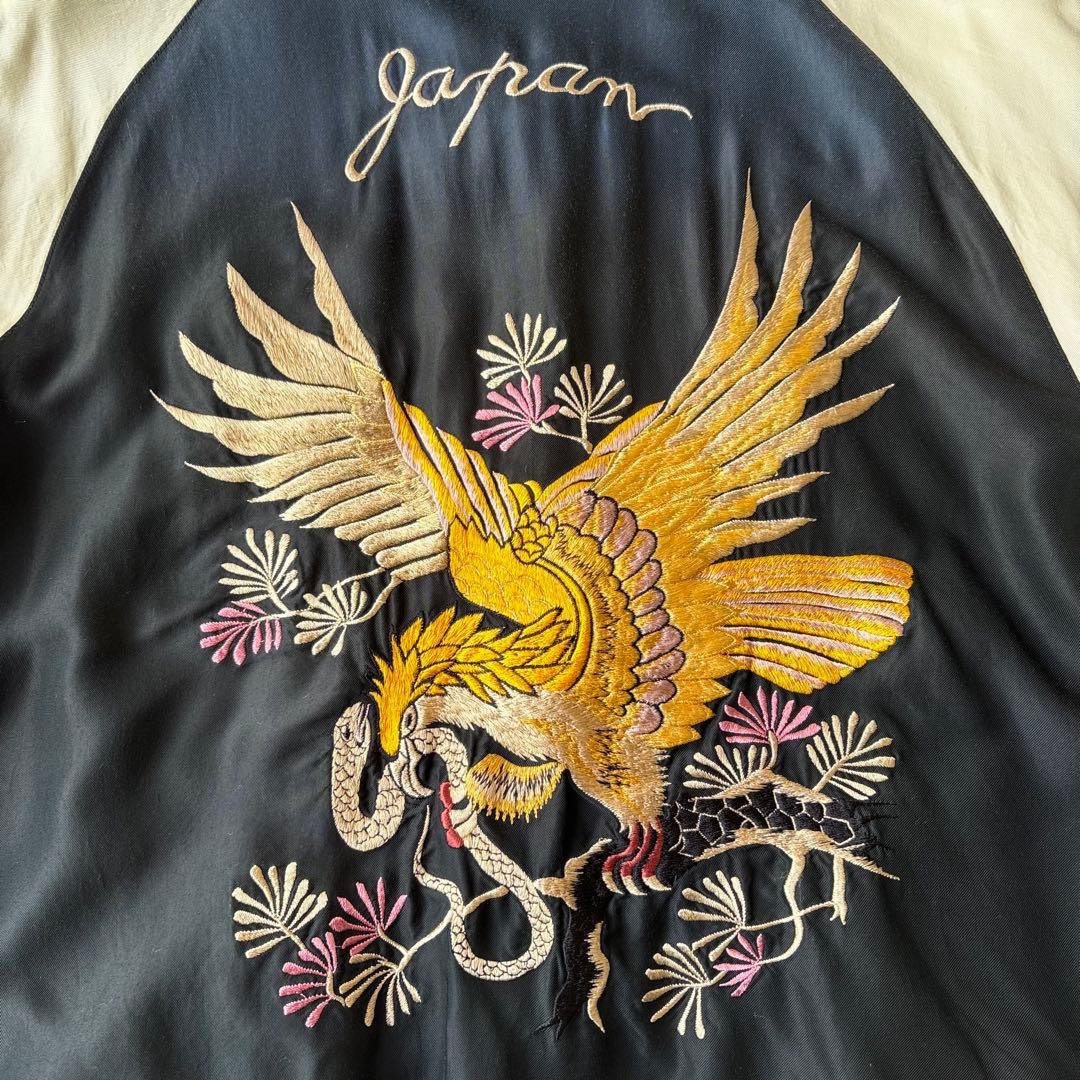 美品 テーラー東洋 EAGLE×JAPAN MAP スカジャン TT14896