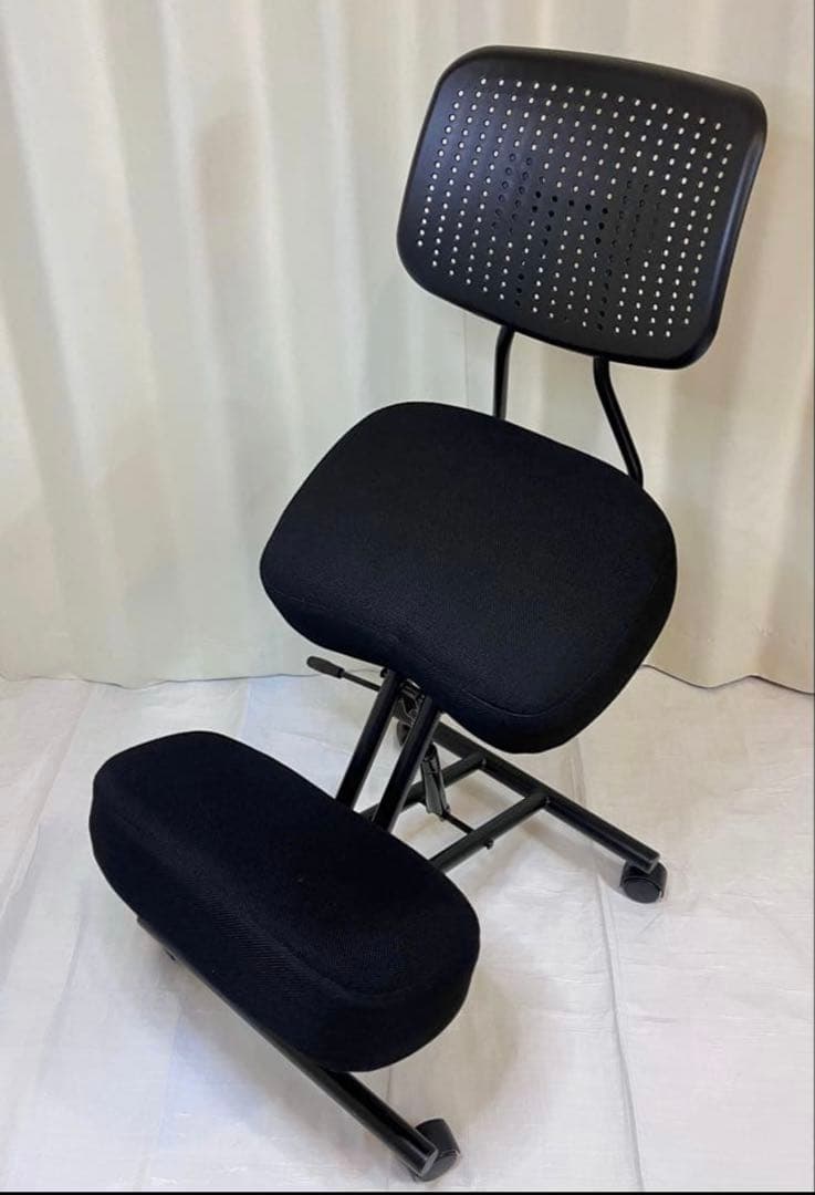 【美品】バランスチェア　背もたれ付き　SANWA SUPPLY サンワサプライ
