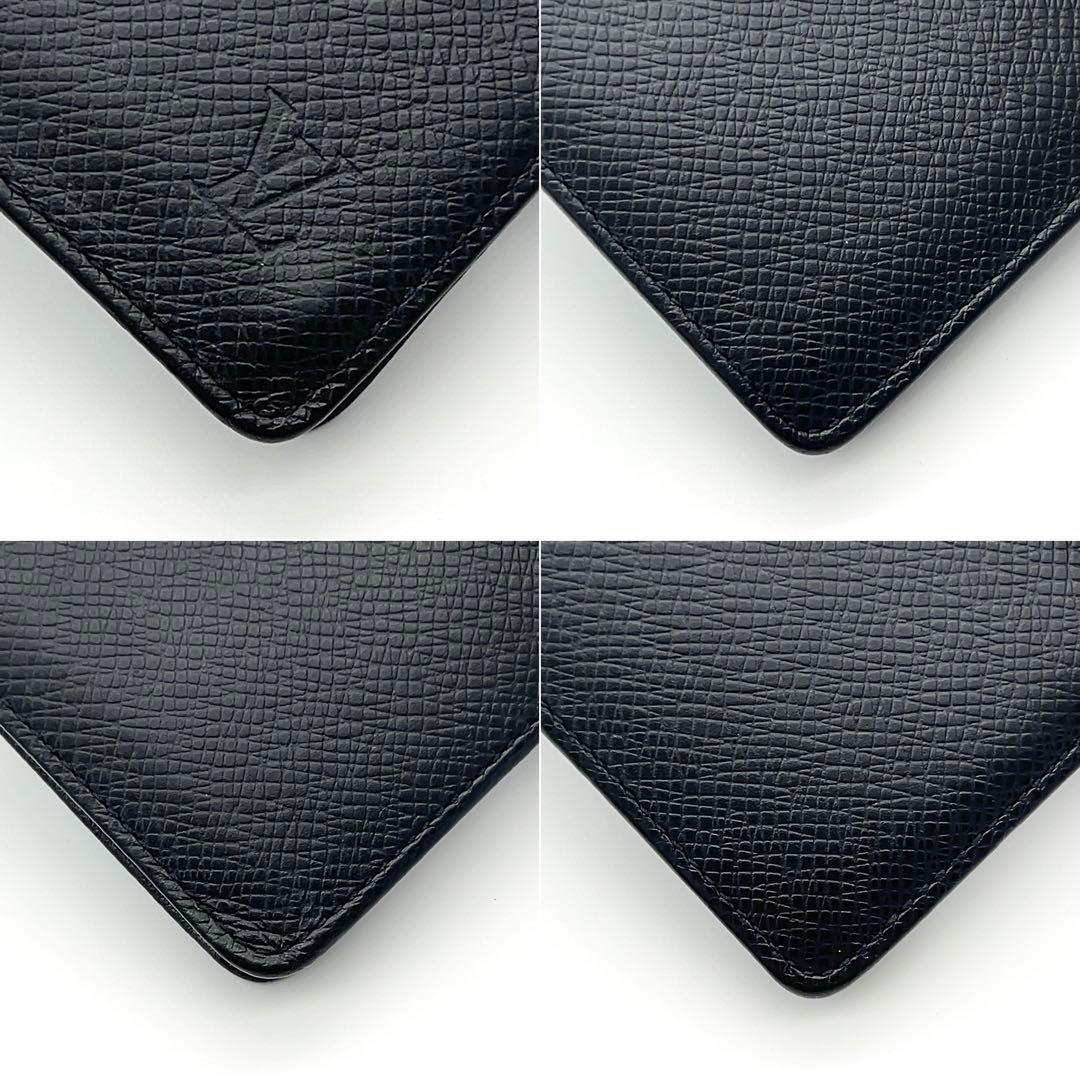 【極美品】ルイヴィトン タイガ 二つ折り財布 黒 ブラック メンズ