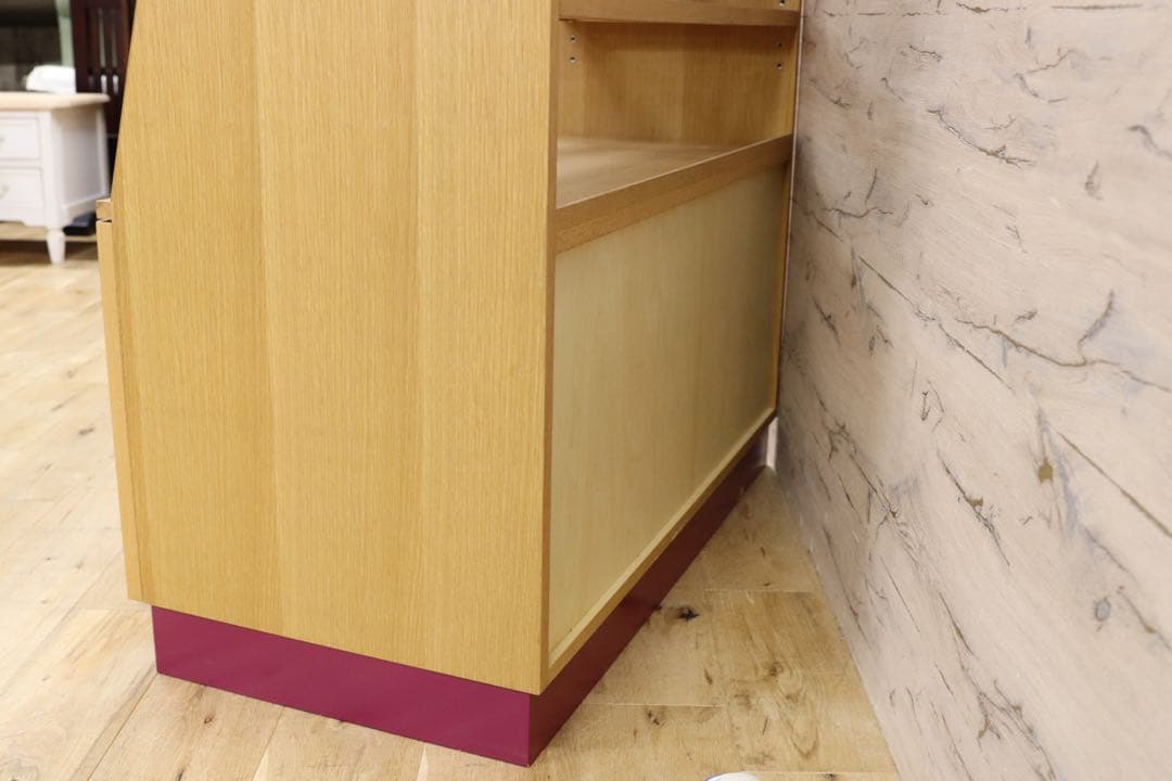 GMFS242A○オーク材 北欧スタイル 陳列棚 店舗什器 ラック 飾り棚 シン