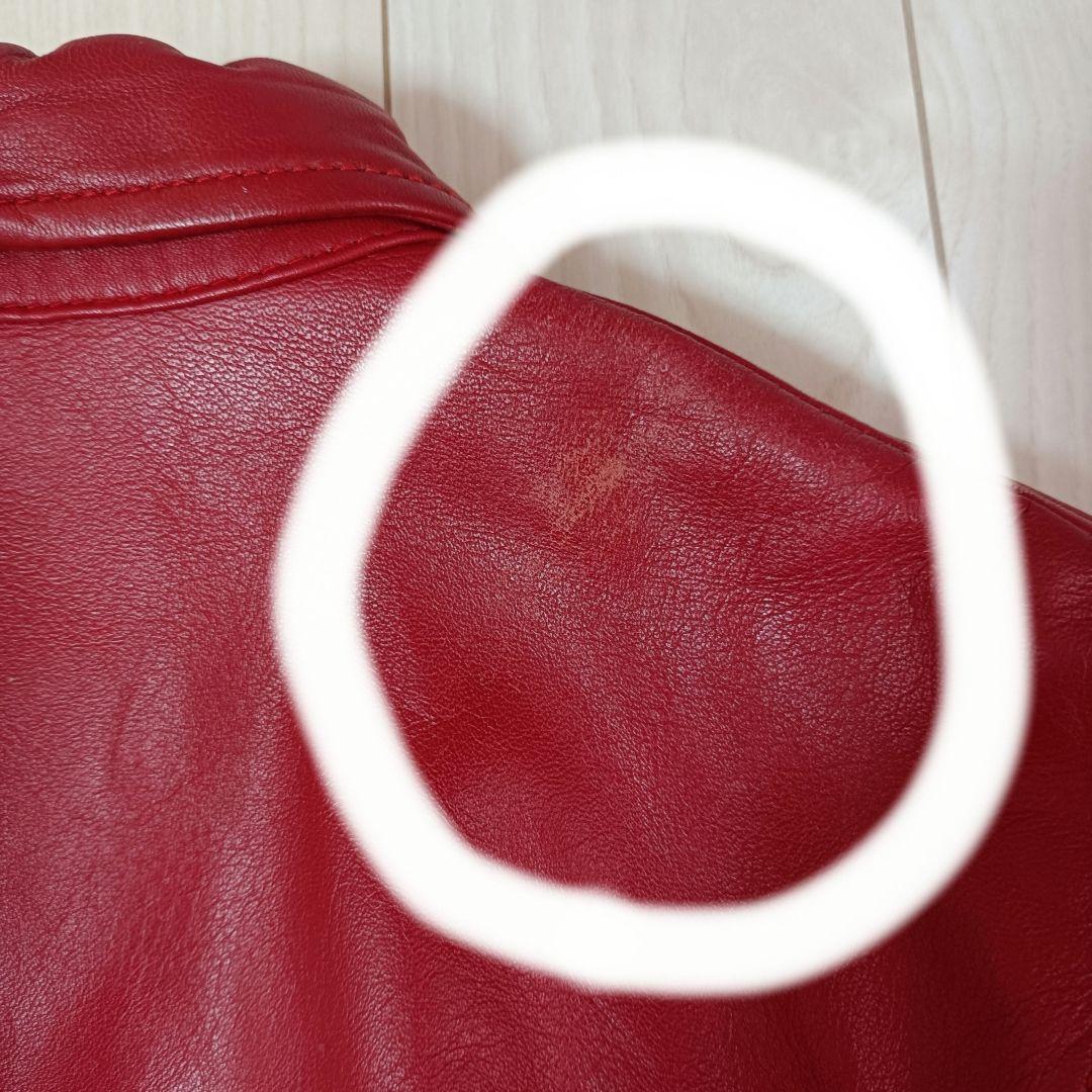 【激シブ！】デグナー　シングルライダース　レッド　ラムレザー　M