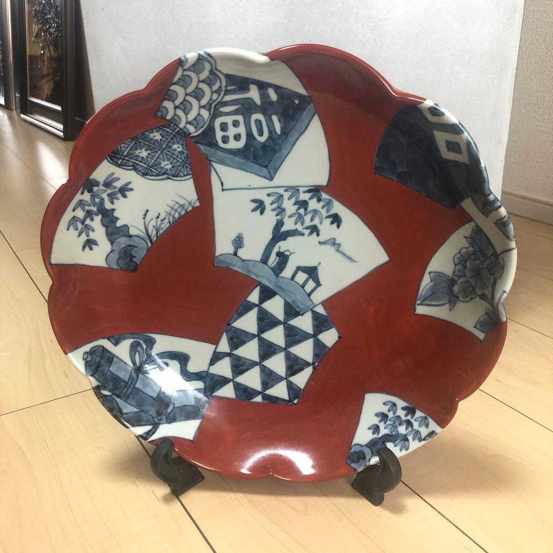 有田焼　陶祥窯　飾皿　晴れの日　希少　お正月　特大大皿