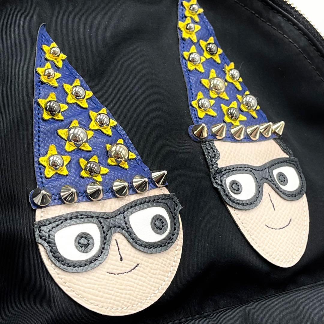 【美品・希少】ドルチェアンドガッパーナ DGファミリー リュック 黒 ナイロン