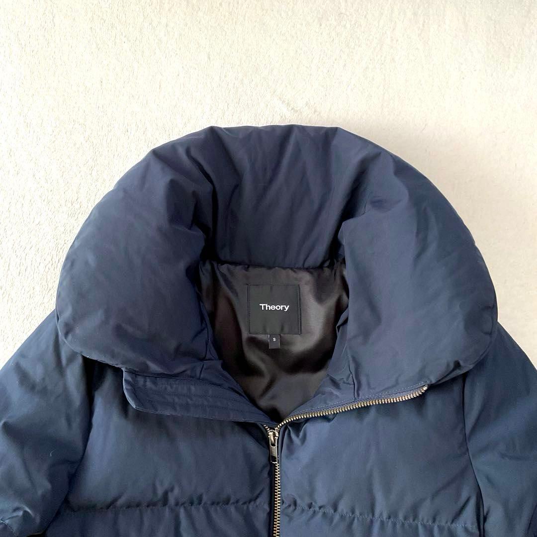【美品】Theory セオリー ショートダウンジャケット 現行タグ ネイビー S