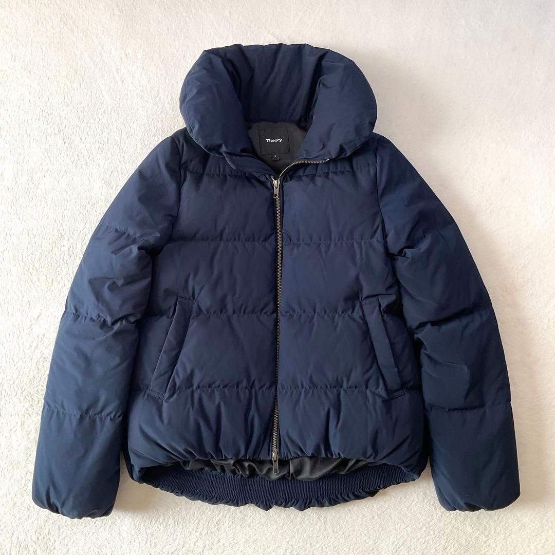 【美品】Theory セオリー ショートダウンジャケット 現行タグ ネイビー S
