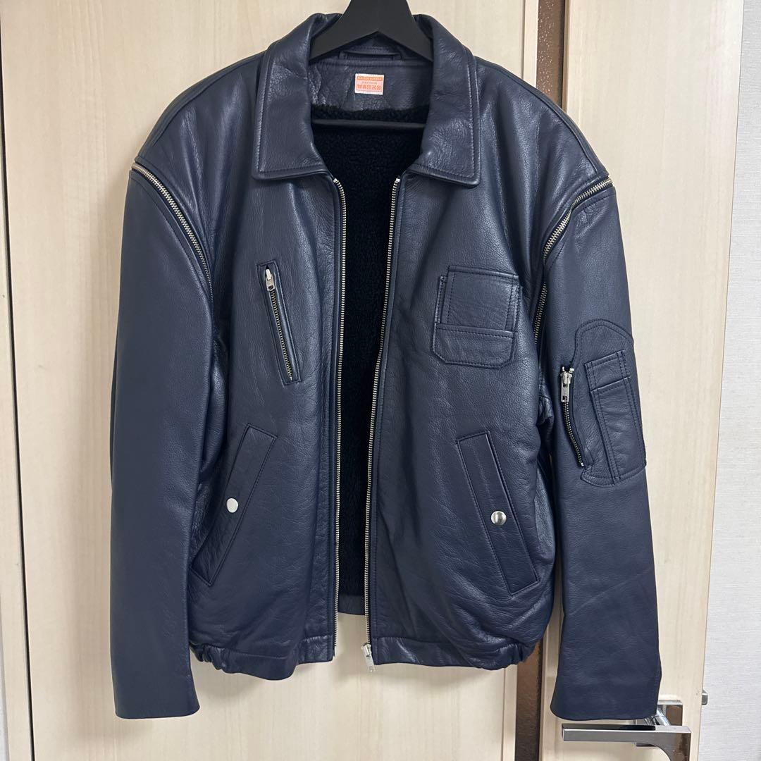 牛革　カウハイドレザー　シングルライダース