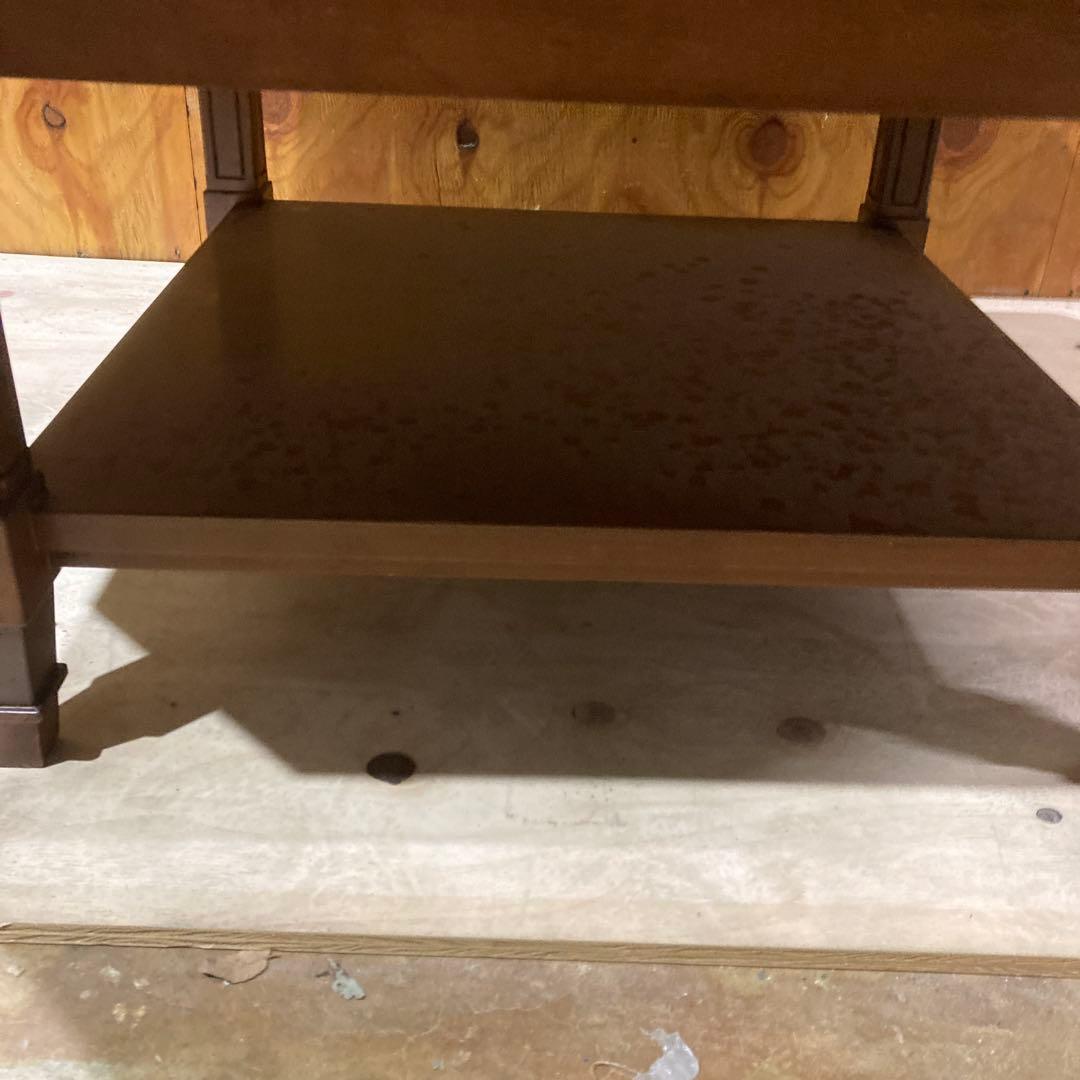 アンティーク　ヴィンテージ　レトロ　木製八角形ローテーブル