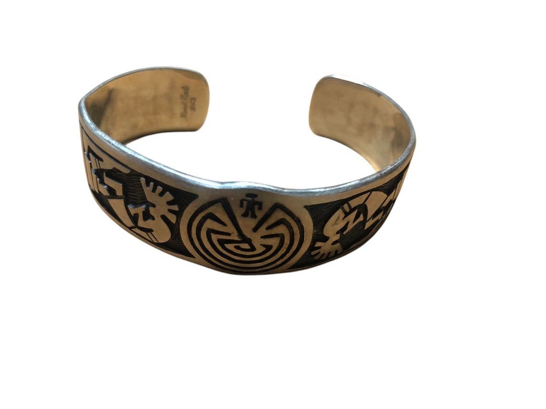 ホピ族 オーバーレイ バングル セット インディアンジュエリー