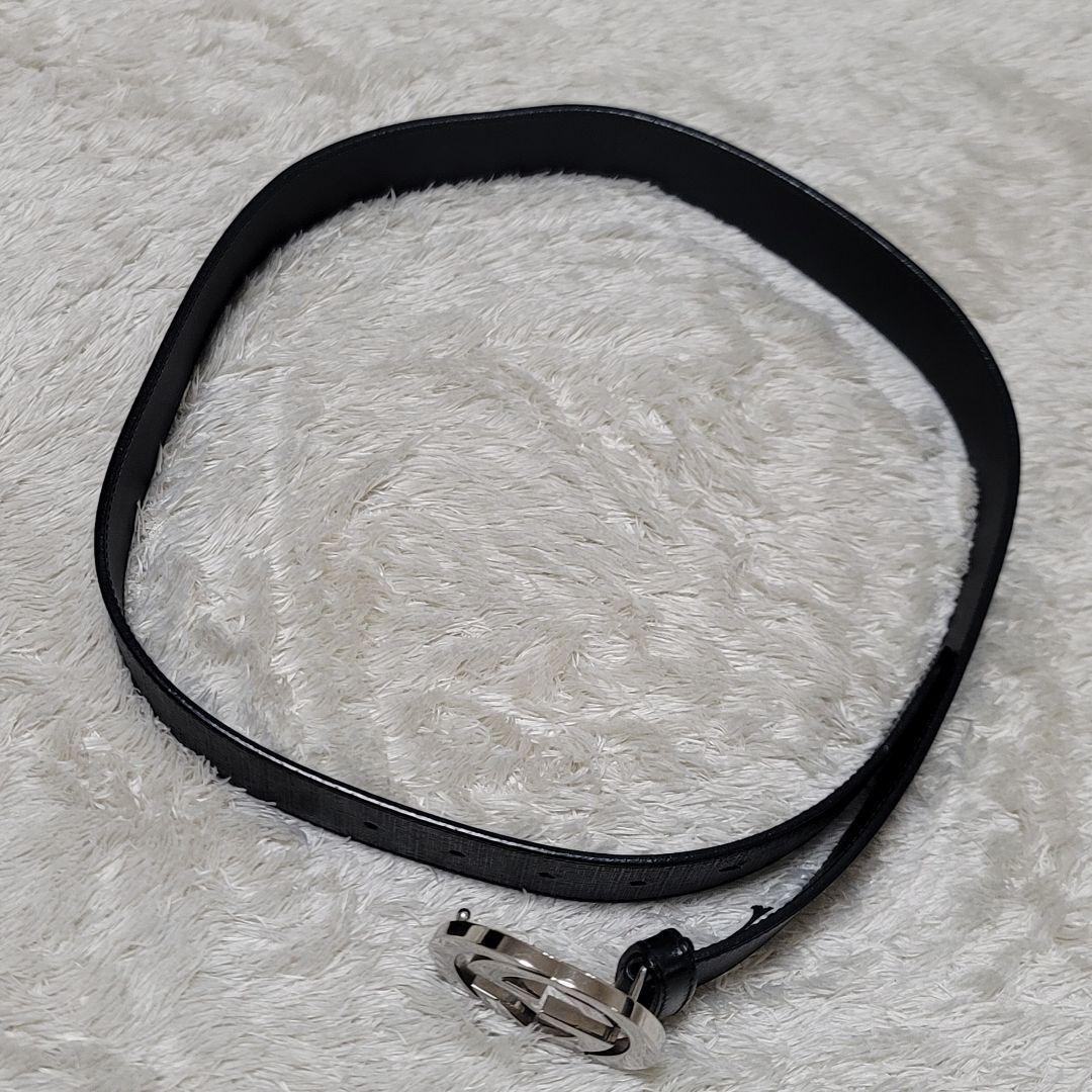 美品✨グッチ ベルト GGスプリーム インターロッキングG バックル シマ 箱