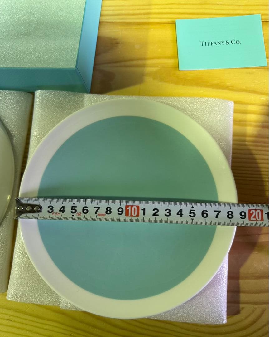 G1736 ティファニー カラーブロック デザートプレート 2枚セット 皿
