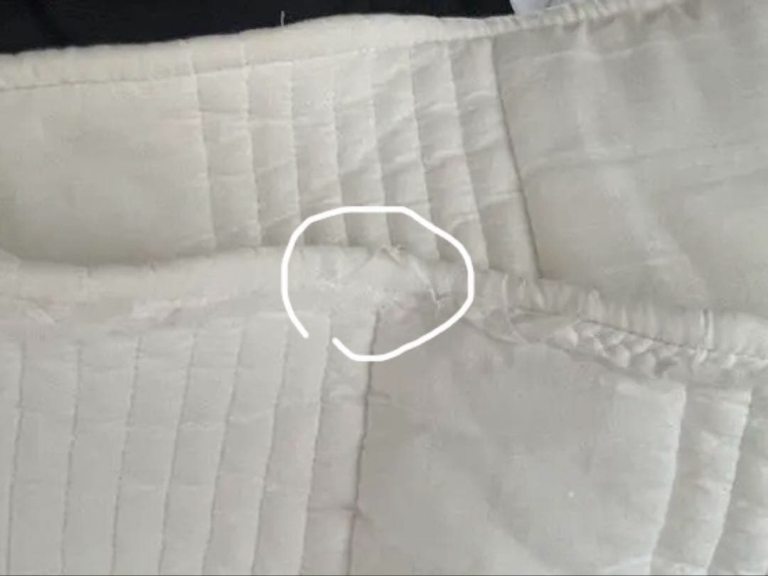 フリル　コットン　フリル　キルト　マット　45x210 カットオフホワイト