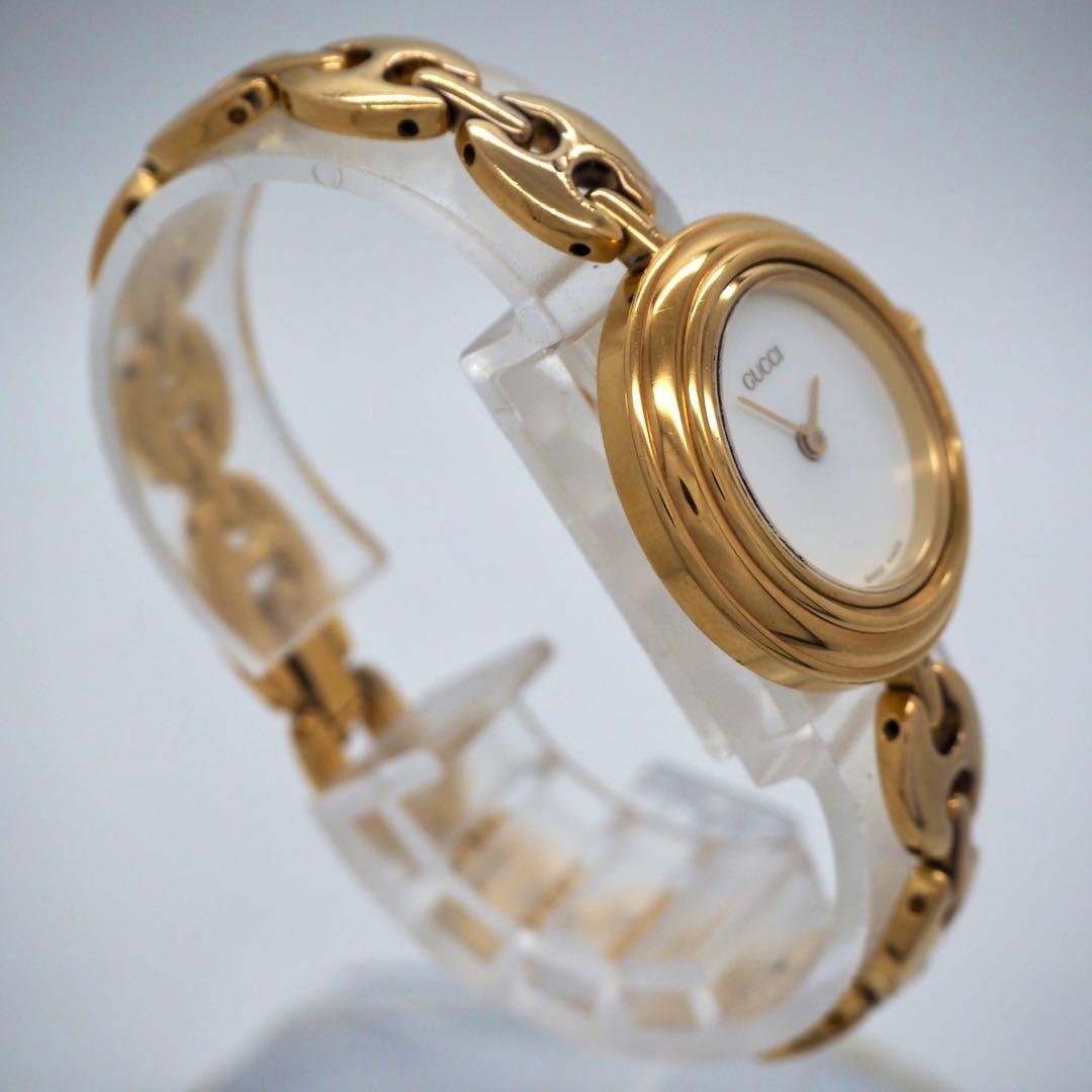 242 稼働【美品】GUCCI 時計　箱付き チェンジベゼル　6色　ゴールド